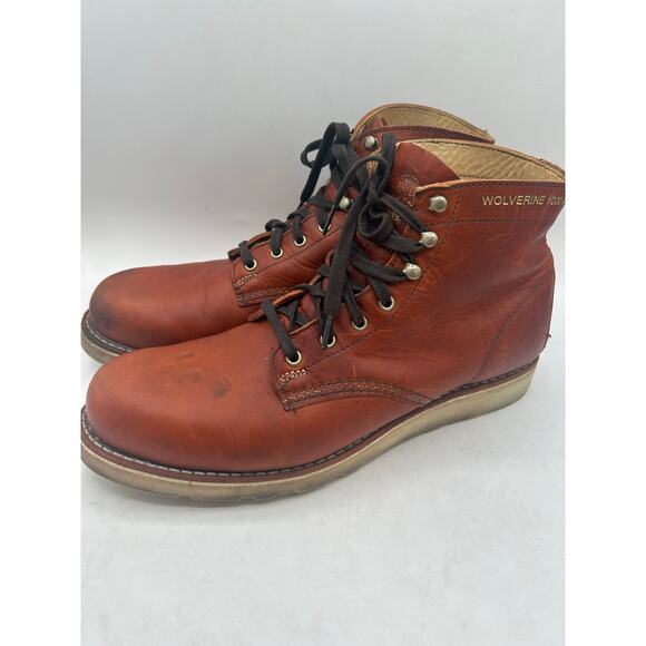 Wolverine 1000 Mile X Buffalo Trace Brown Tan Leather Lace Up Boots Men’s 10 - Picture 7 of 15